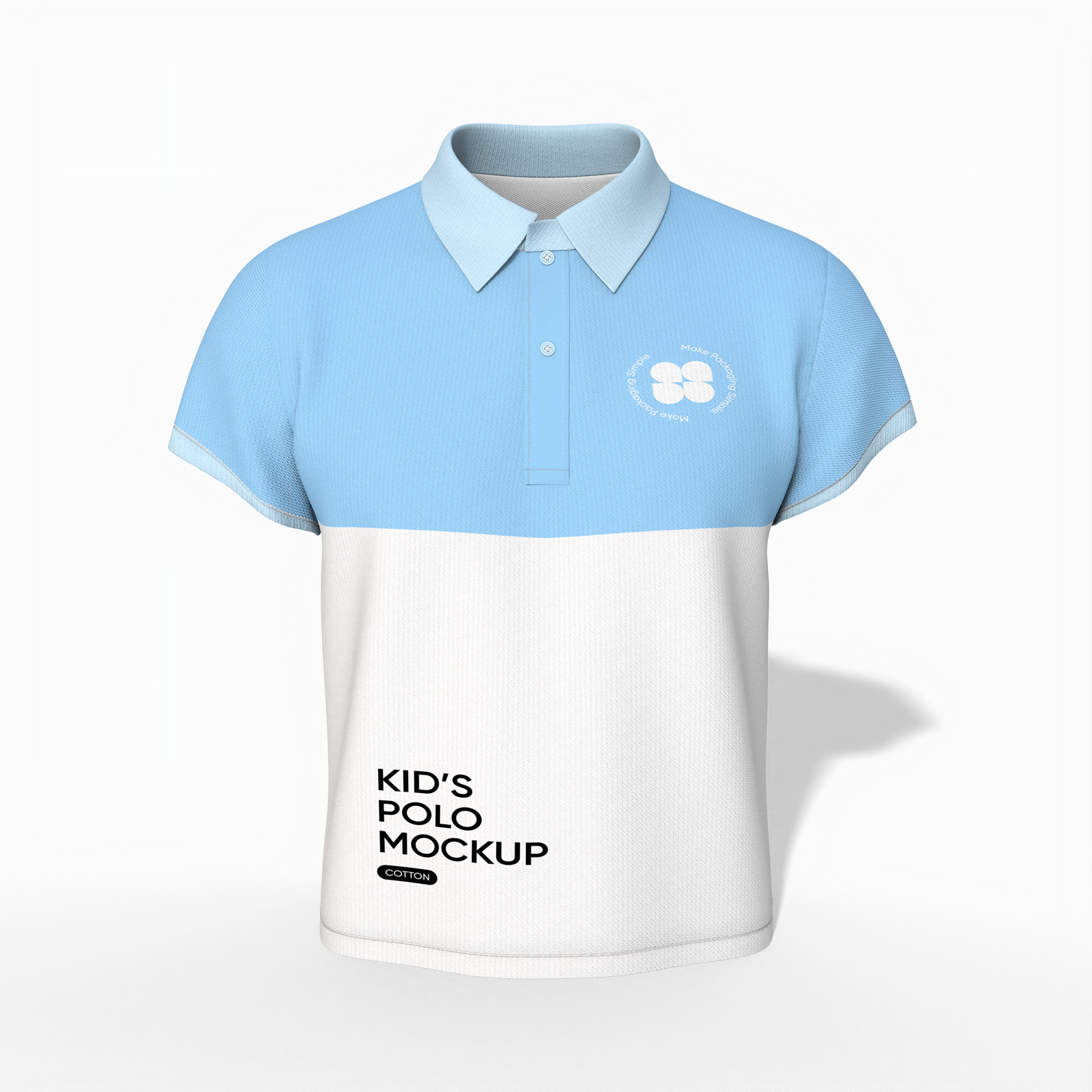 Kid's half sleeve polo t-shirt — Cotton base fabric