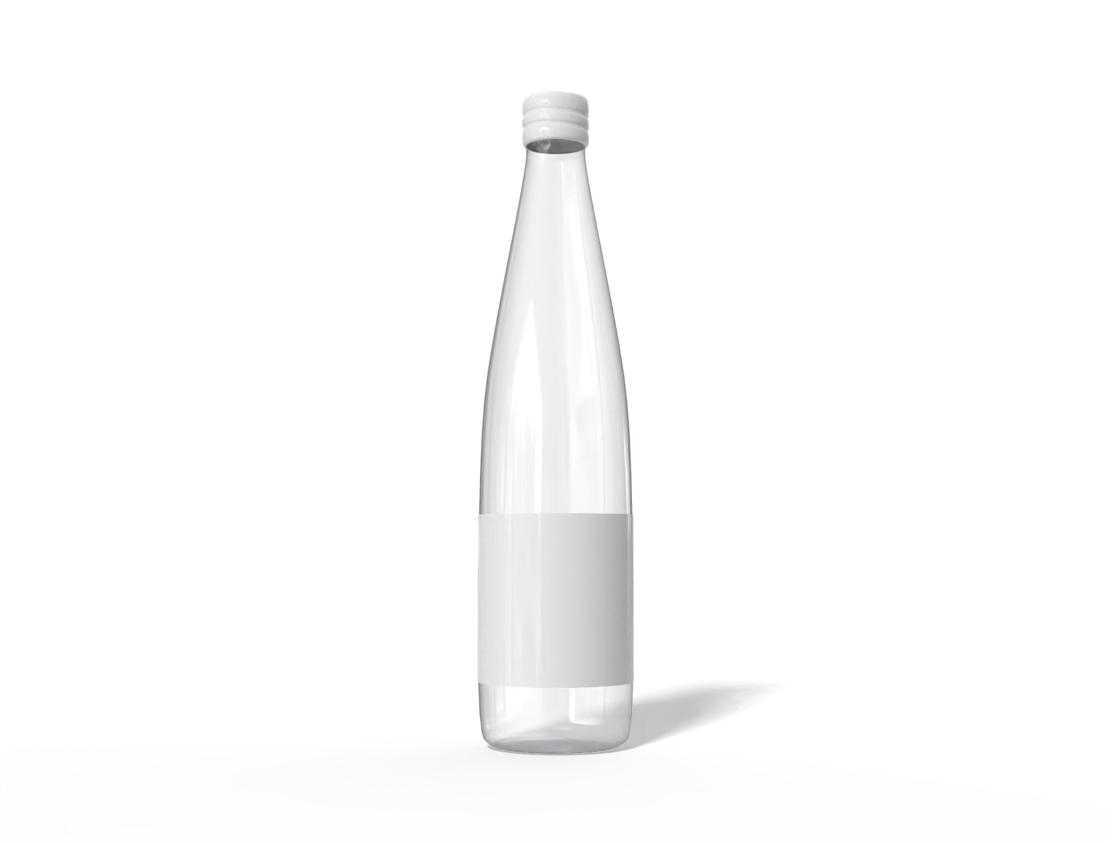 Narrow Mouth glass water bottle — Glossy plastic