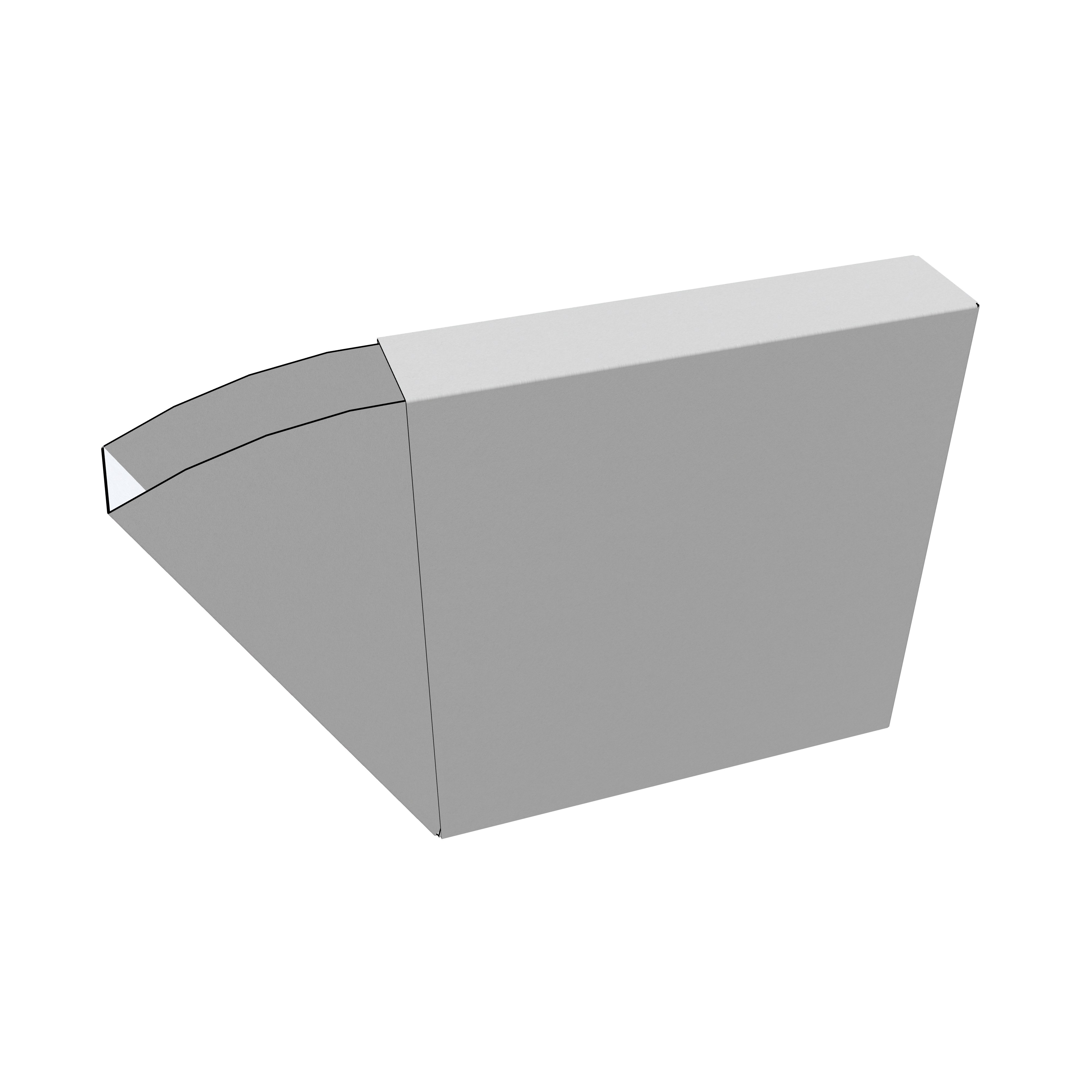 Folding paper packaging box — White paperboard