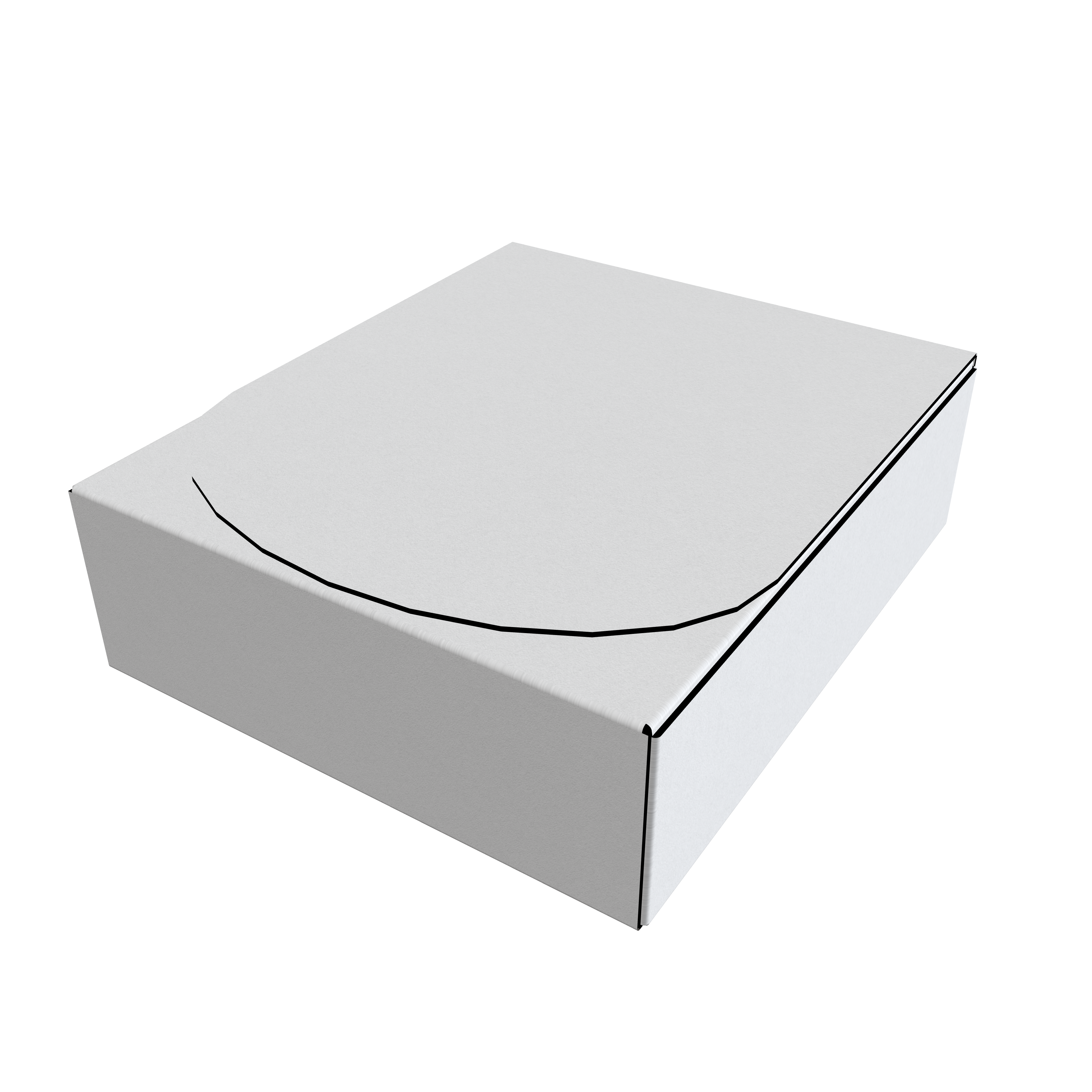 Round insert paper packaging box — White paperboard