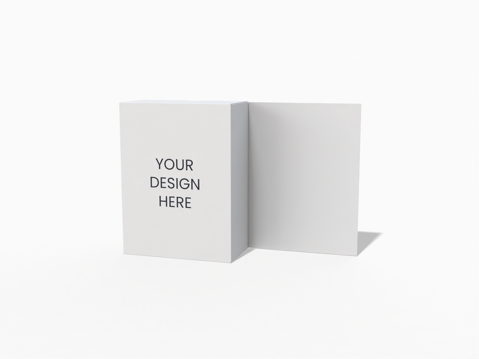 Folding paper packaging box — White paperboard