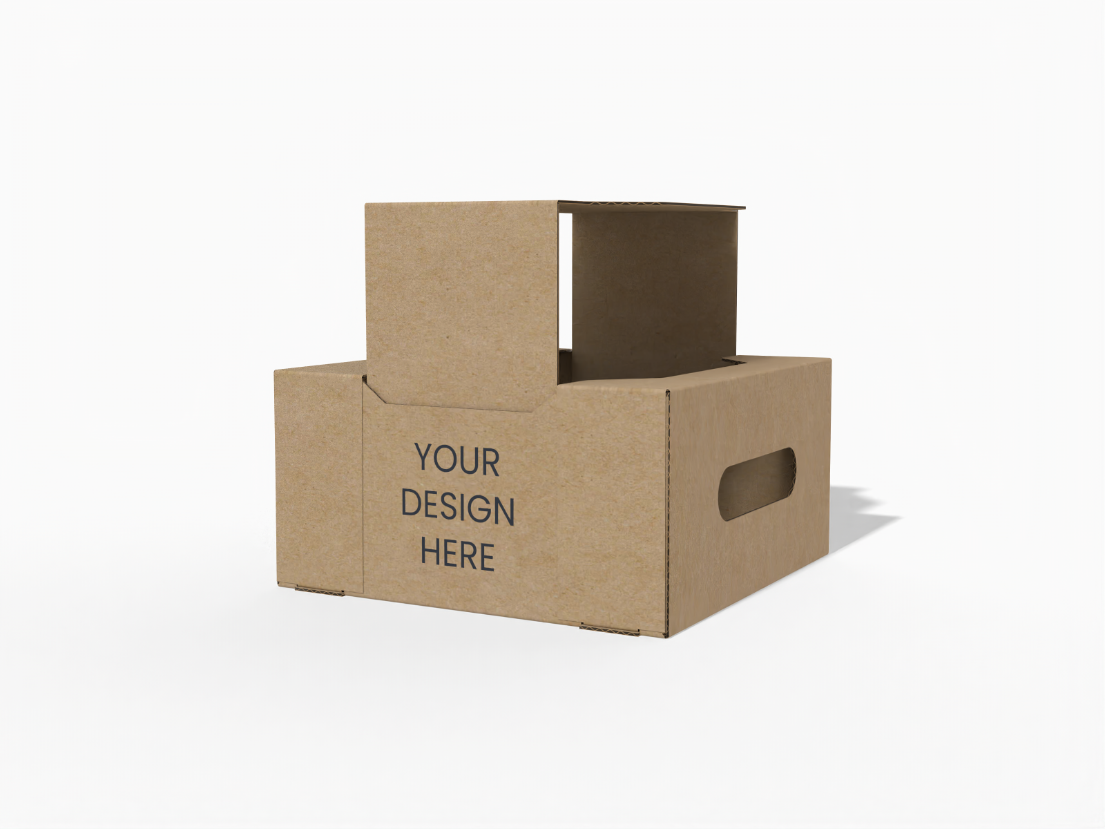 Folding display box — E-flute corrugated board