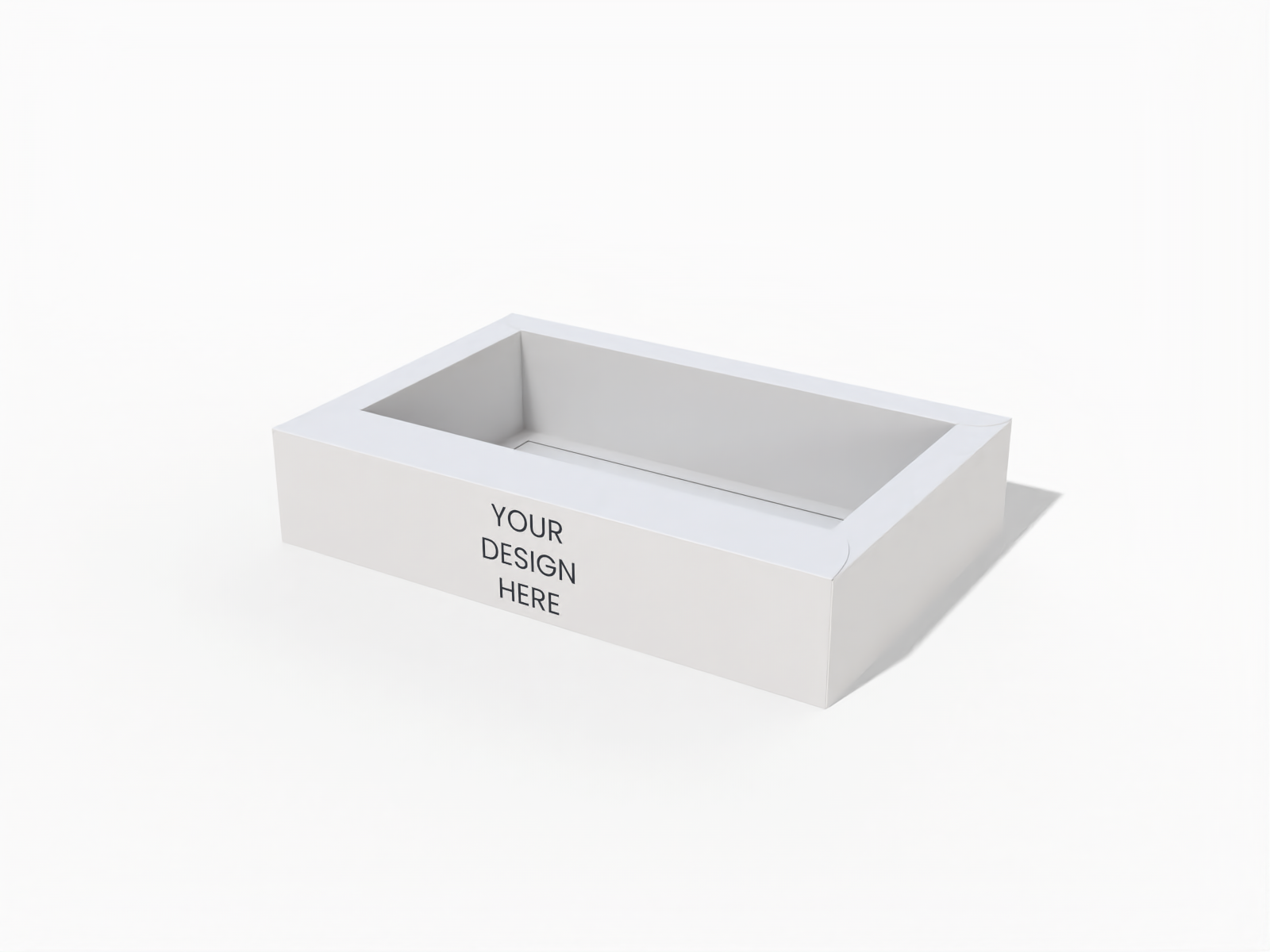 Folding display base box — White paperboard