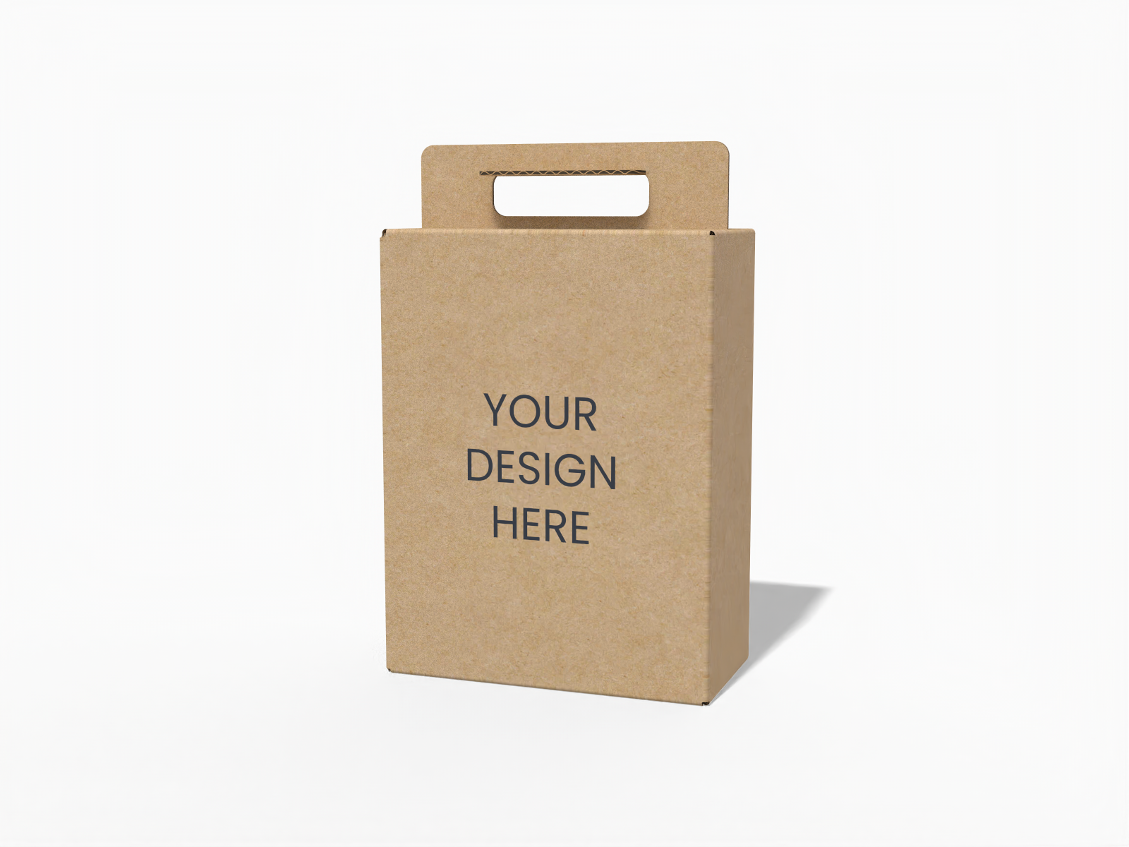 Folding display handle box — E-flute corrugated board