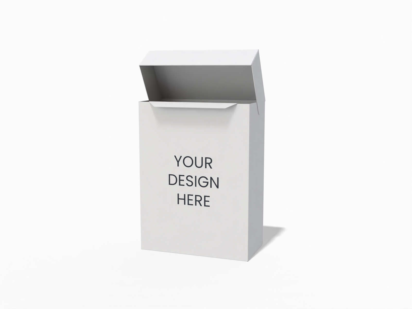 Folding paper packaging box — White paperboard