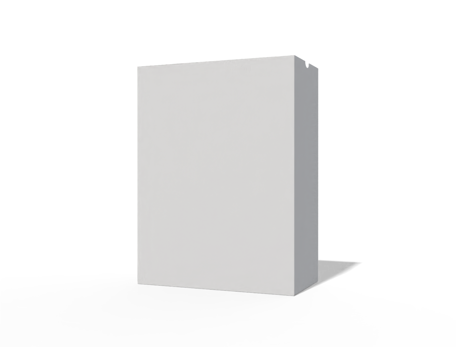Kraft paper display box without cap — White paperboard