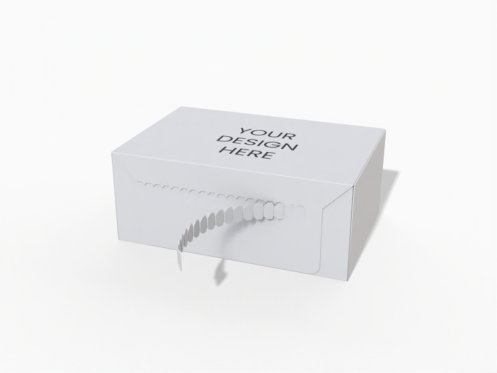 Courier zipper box — White paperboard