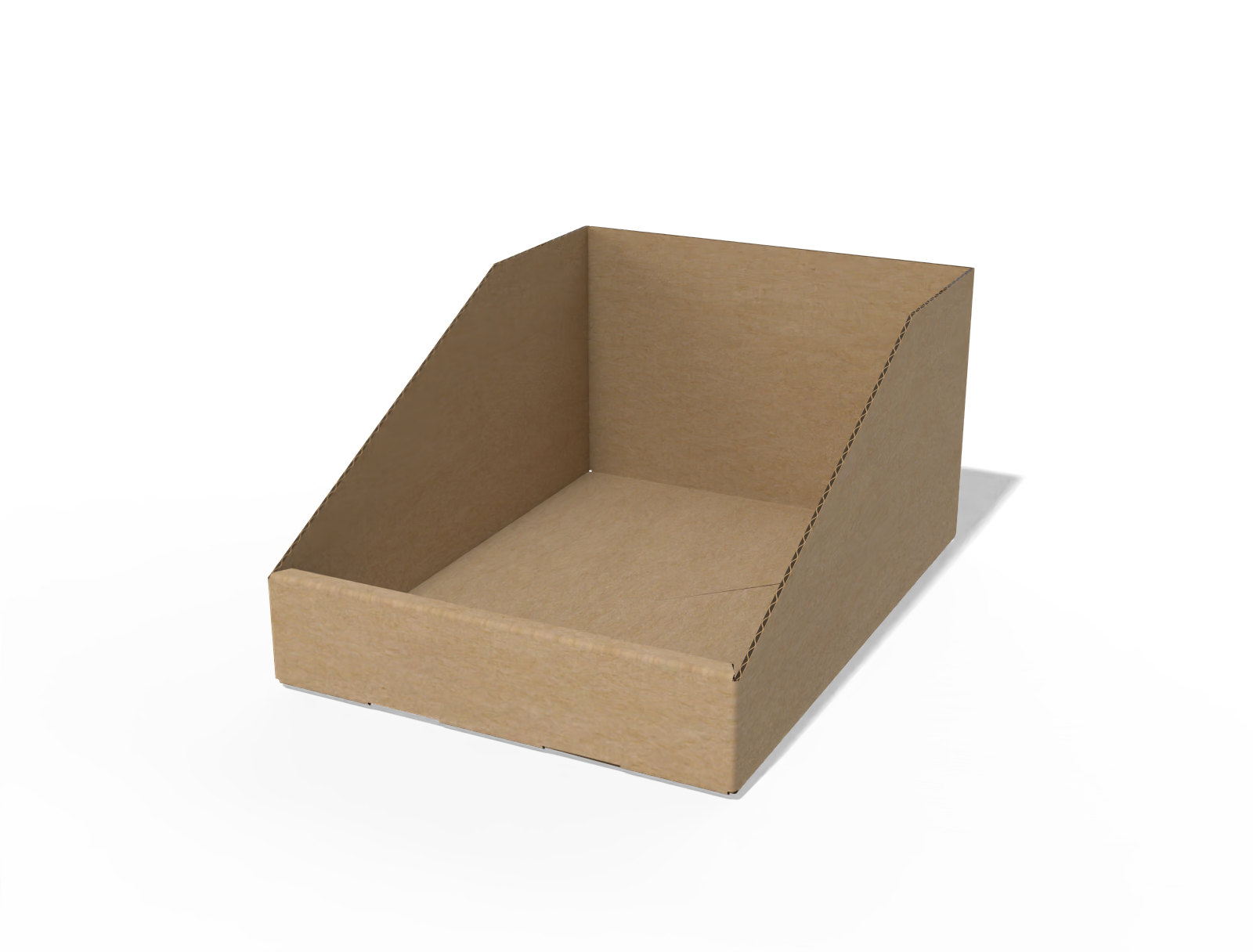 FEFCO 0801 folding display box — E-flute corrugated board