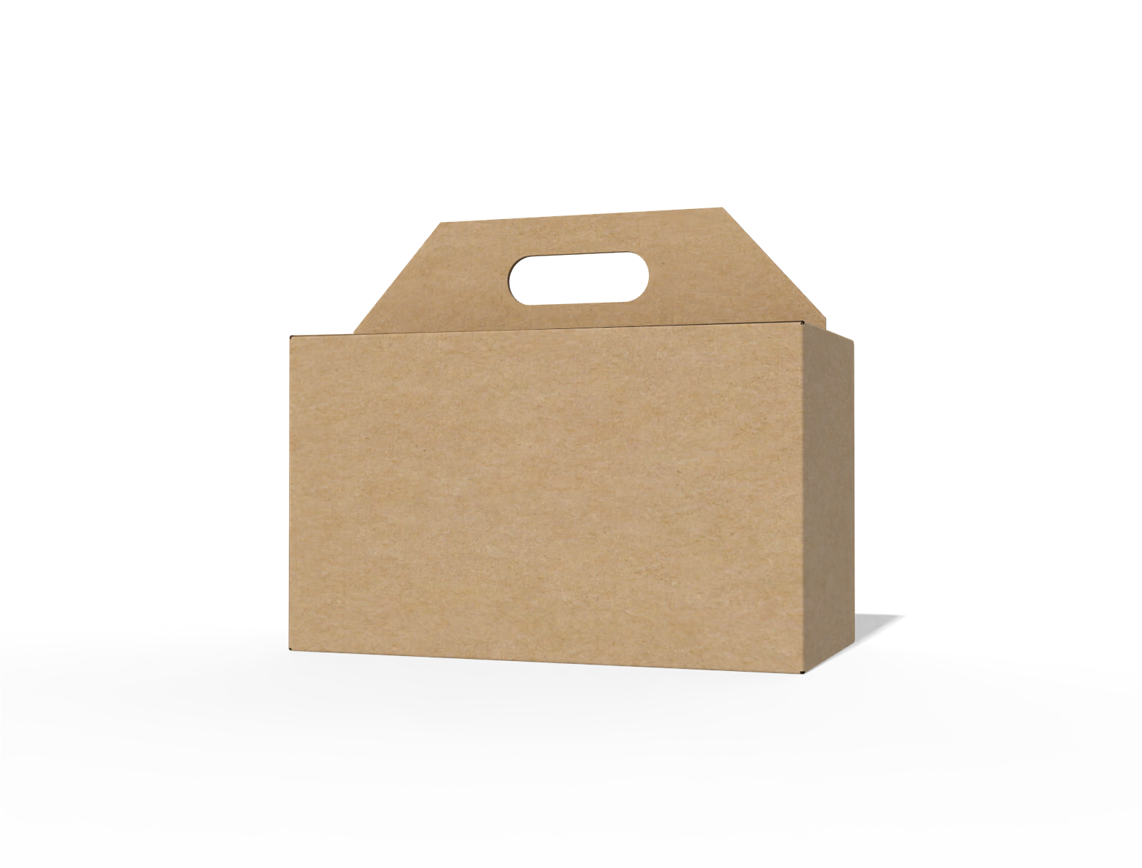 FEFCO 0222 kraft box with handle — B-flute corrugated board