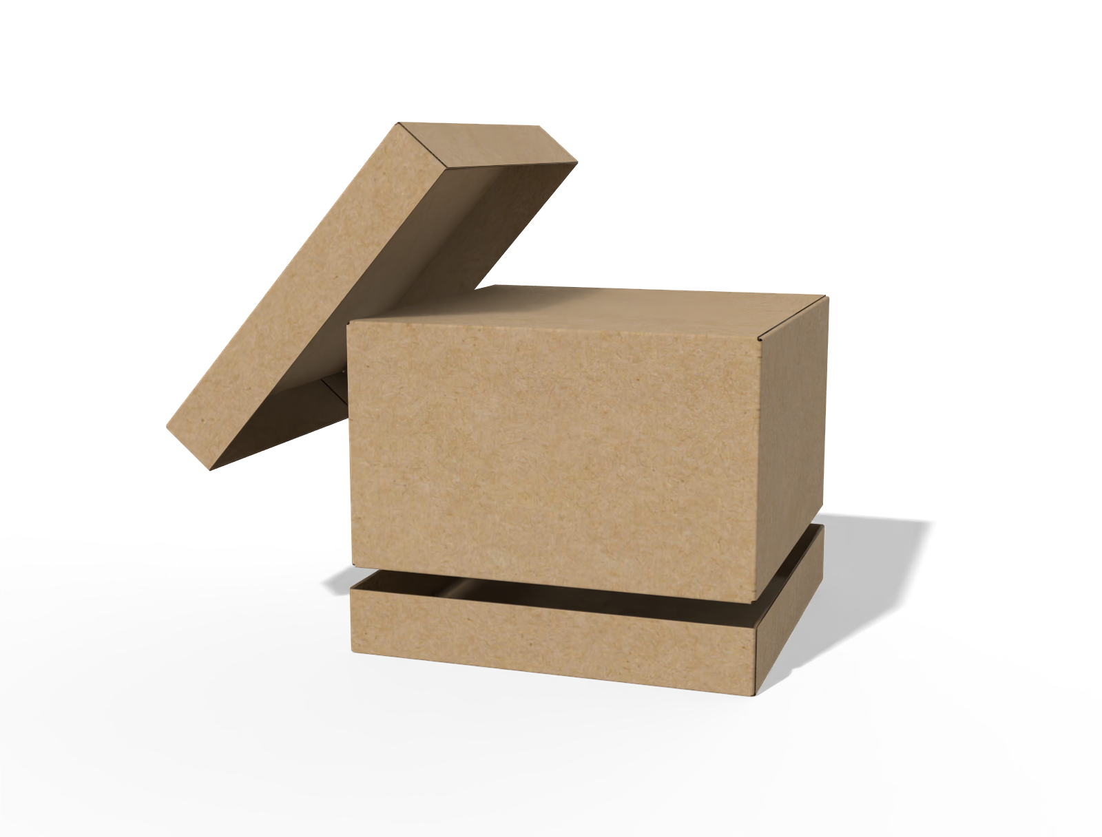 FEFCO 0313 removable lid corrugated cardboard box — B-flute corrugated board