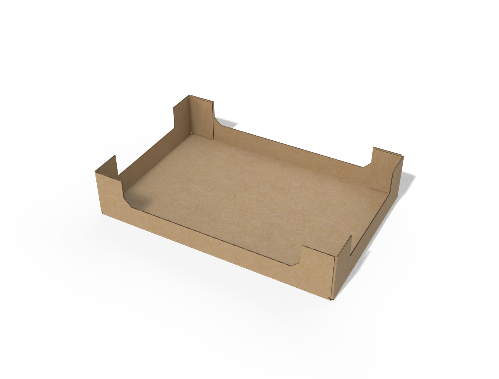 FEFCO 0770 cardboard tray display box — E-flute corrugated board