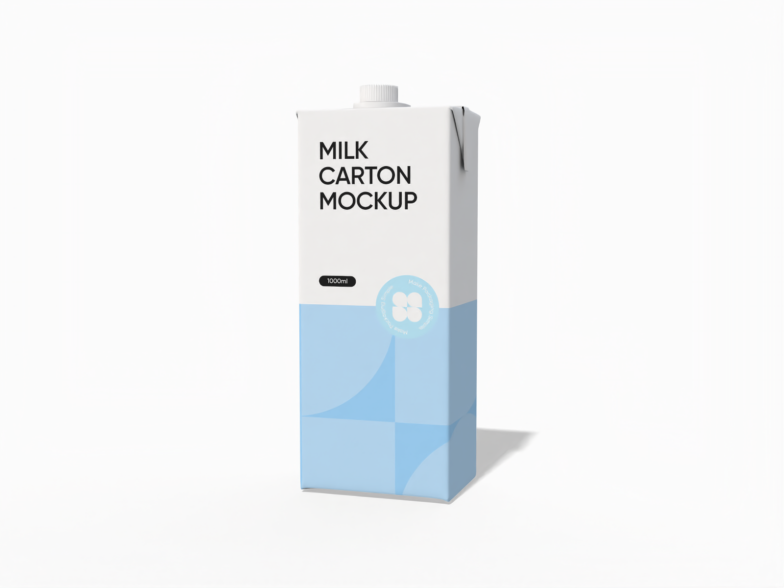 1000ml juice carton milk carton — White paperboard