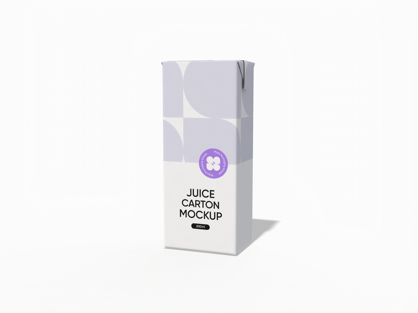 200ml juice carton — White paperboard