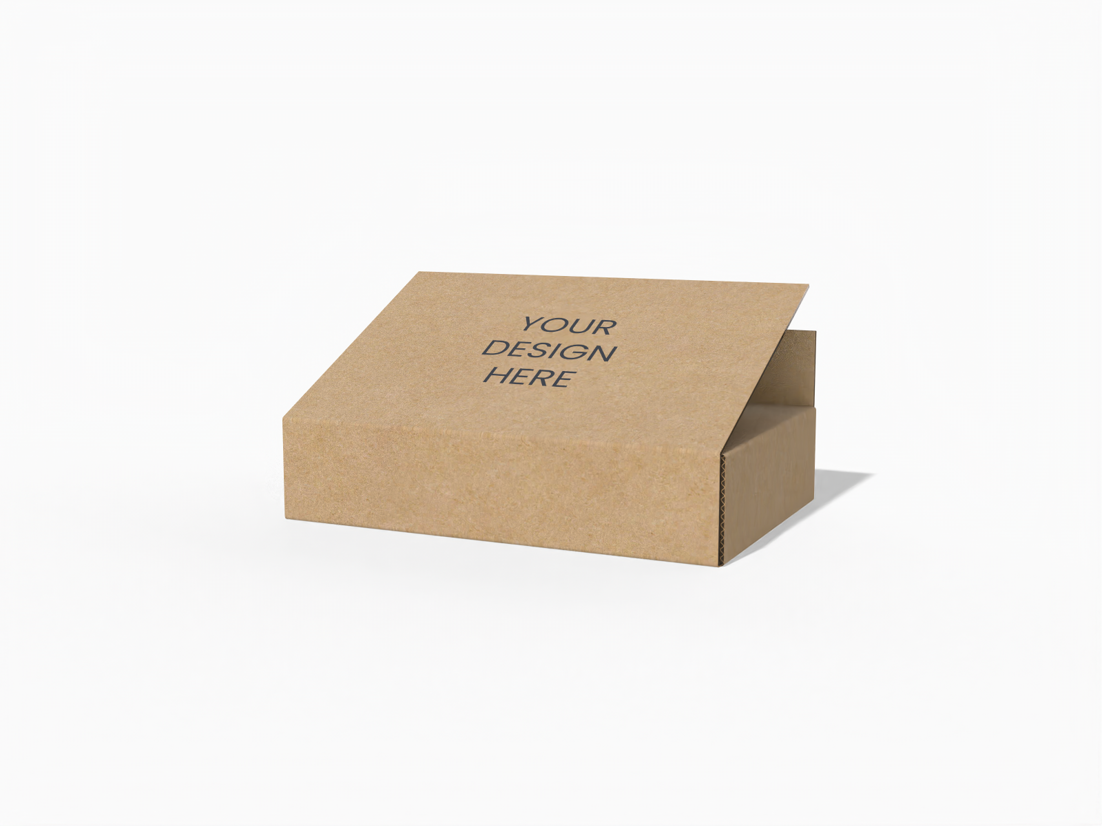 Envelope box with dust flap — B-flute corrugated board