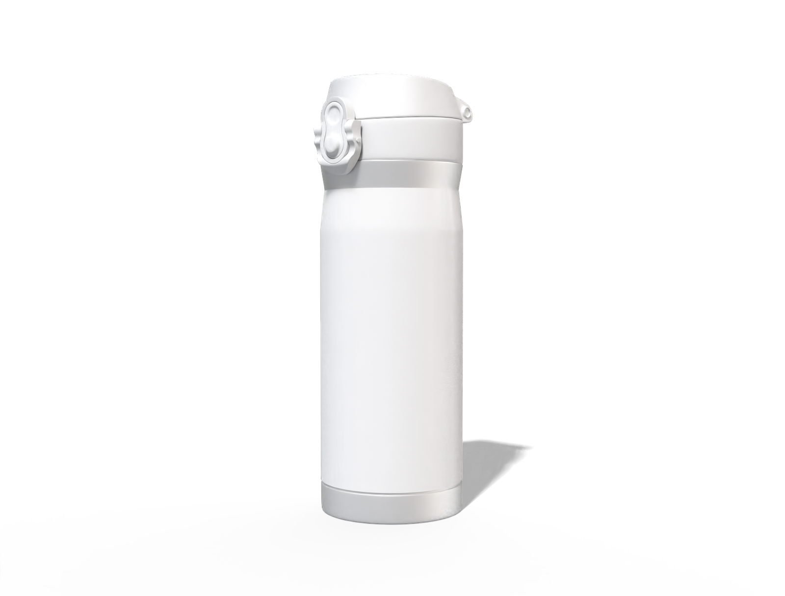 Stainless steel direct sipper drink bottle — Matte metal