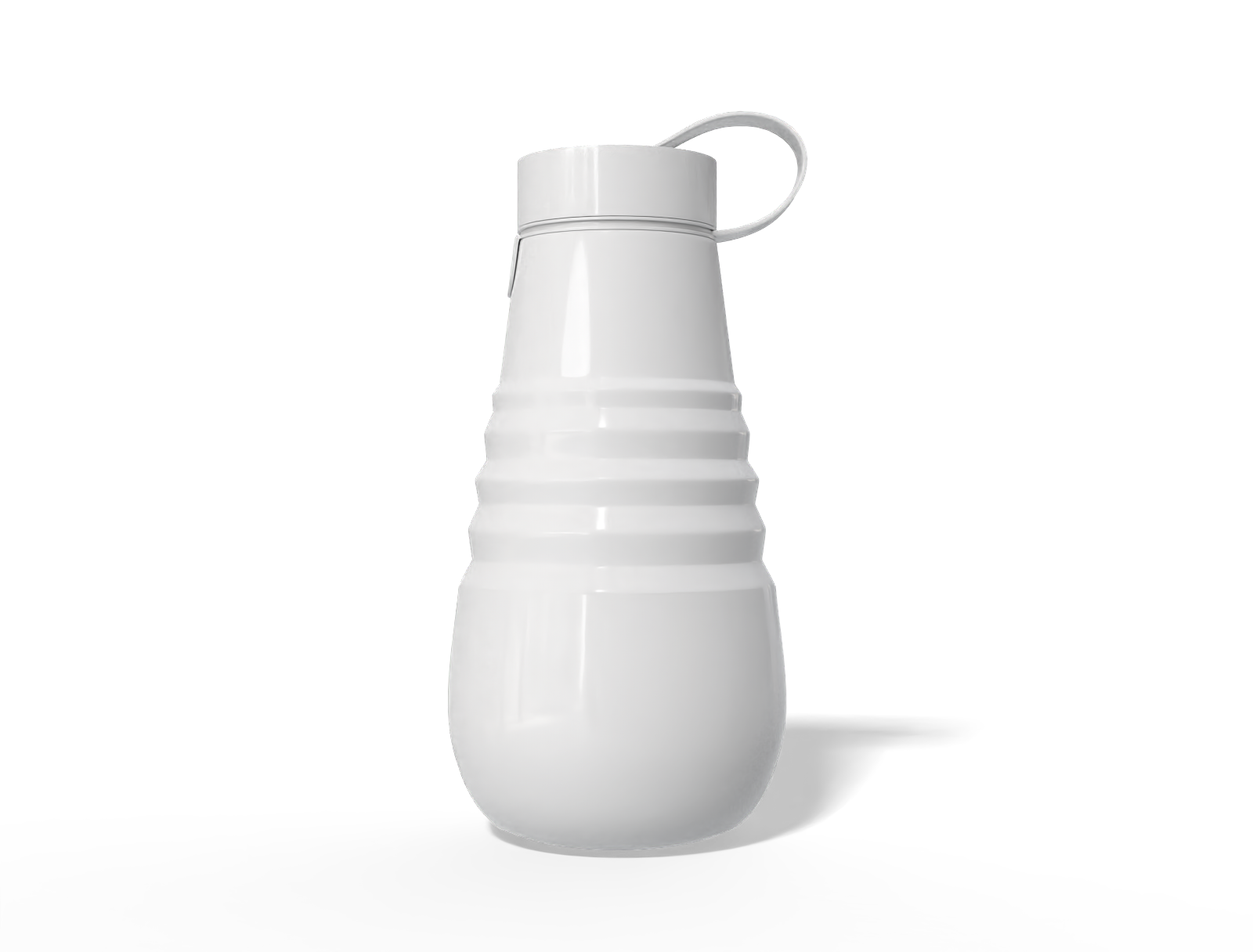 Silicone foldable water bottle — Matte plastic