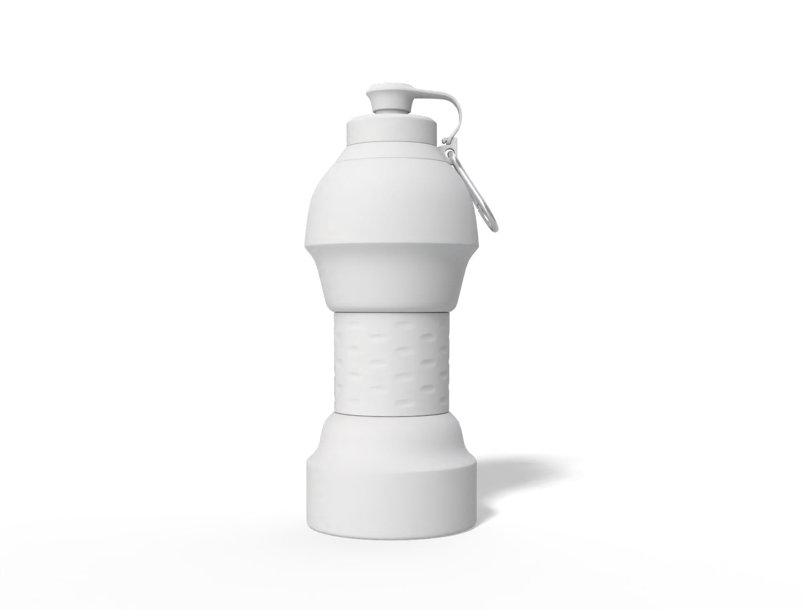 Flip top seal lid squeeze folding sipper bottle — Matte plastic