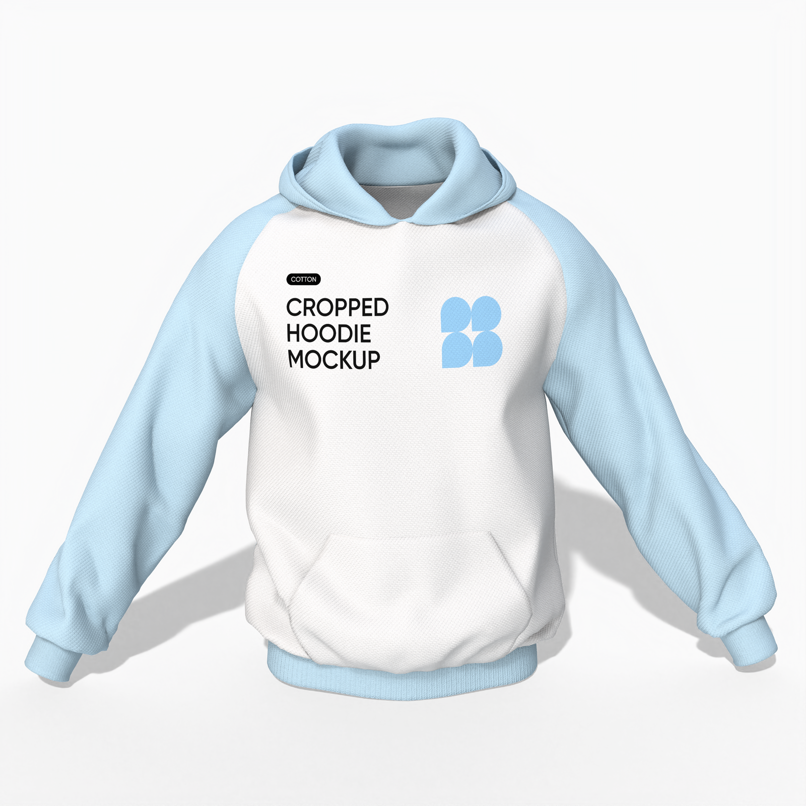 Raglan hoodie — Cotton base fabric