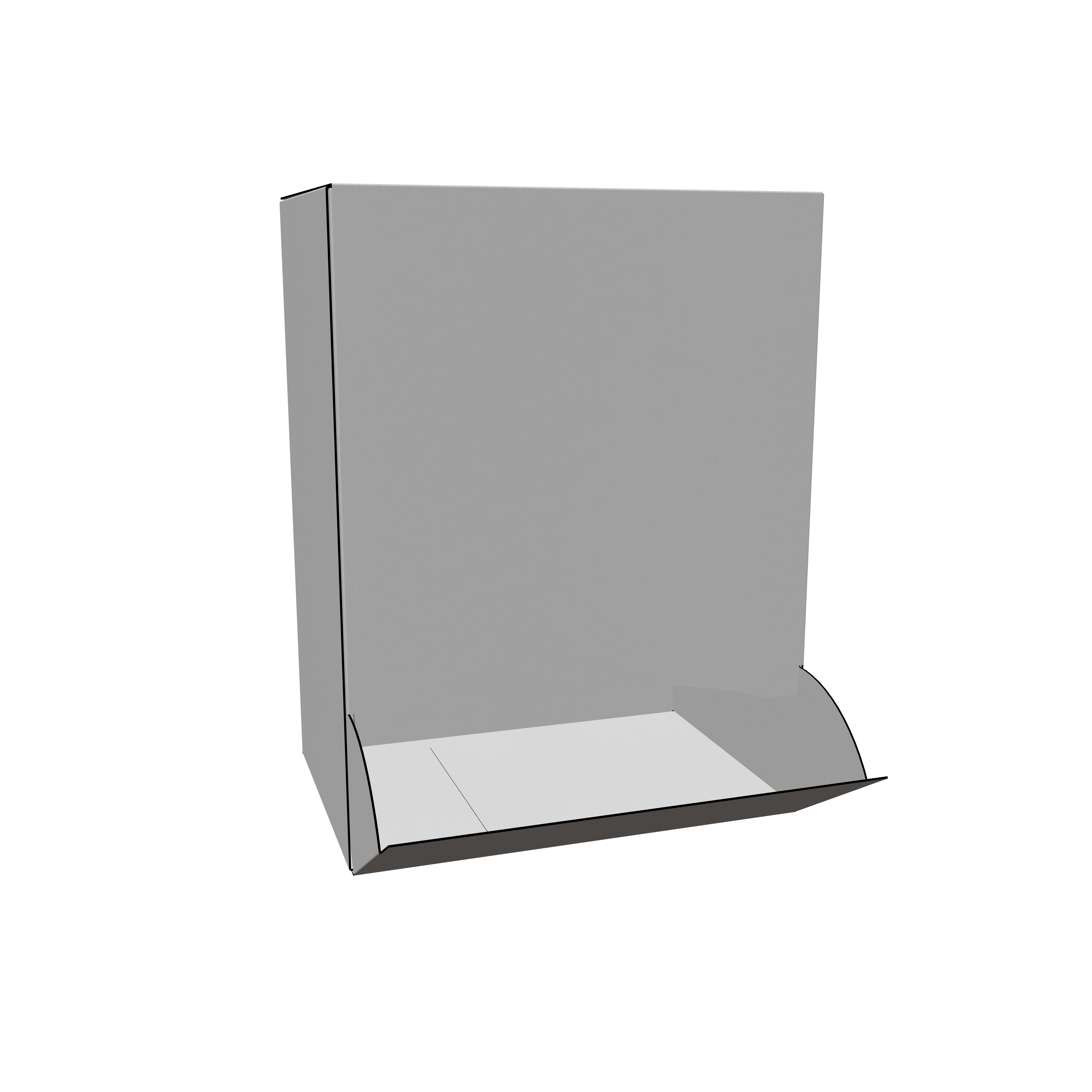 Rotating side opening paper box — White paperboard