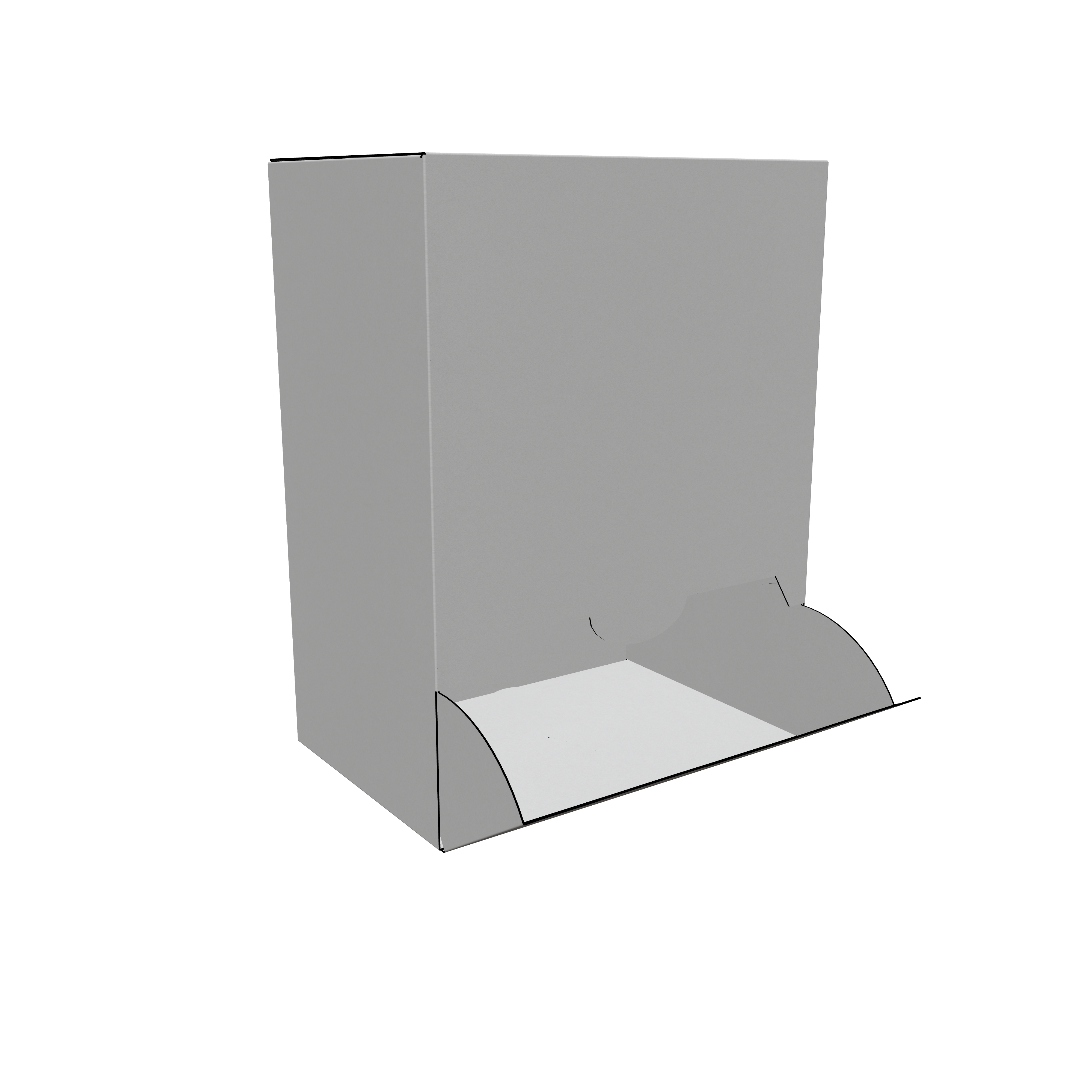 Interlocking clasp rotating flip box — White paperboard