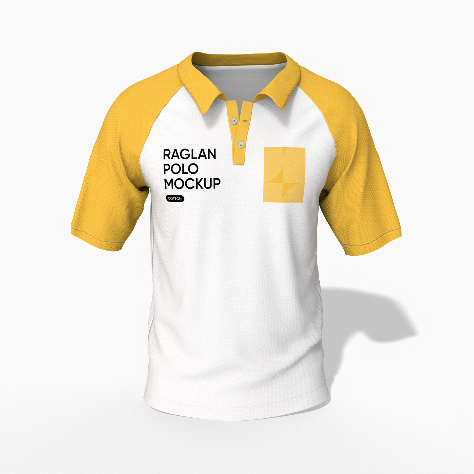Raglan polo — Cotton base fabric