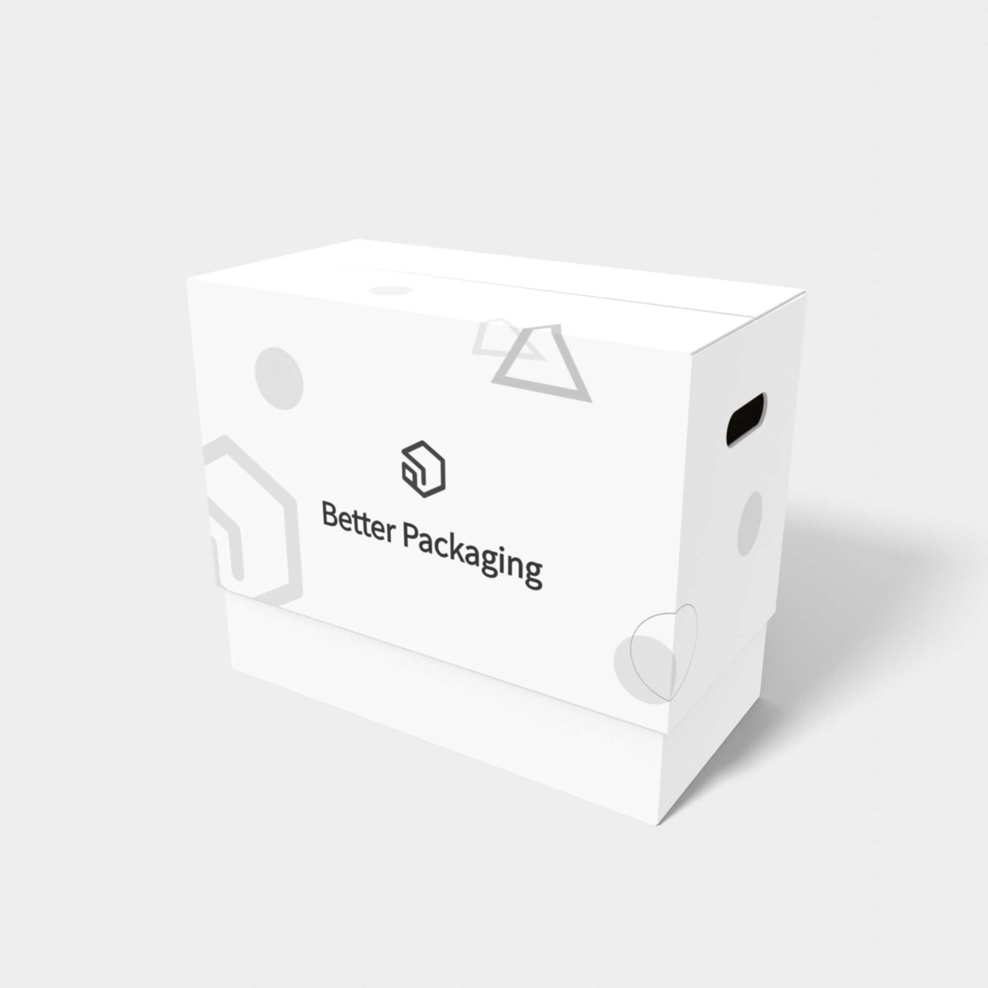 Shipping box with handle — Corrugated board