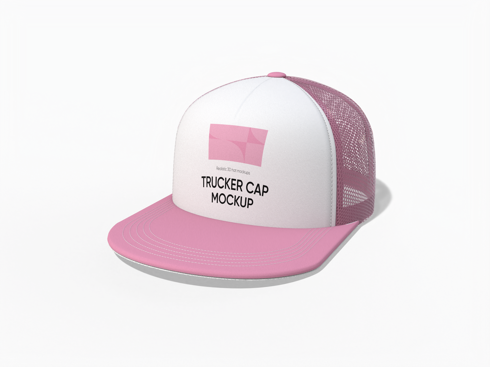 Trucker cap with metal buckle back strap — Cotton