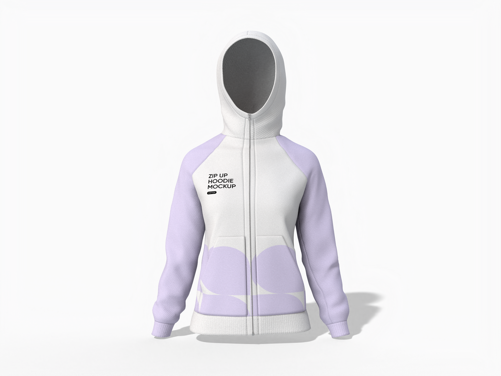 Women’s zip up hoodie — Cotton base fabric