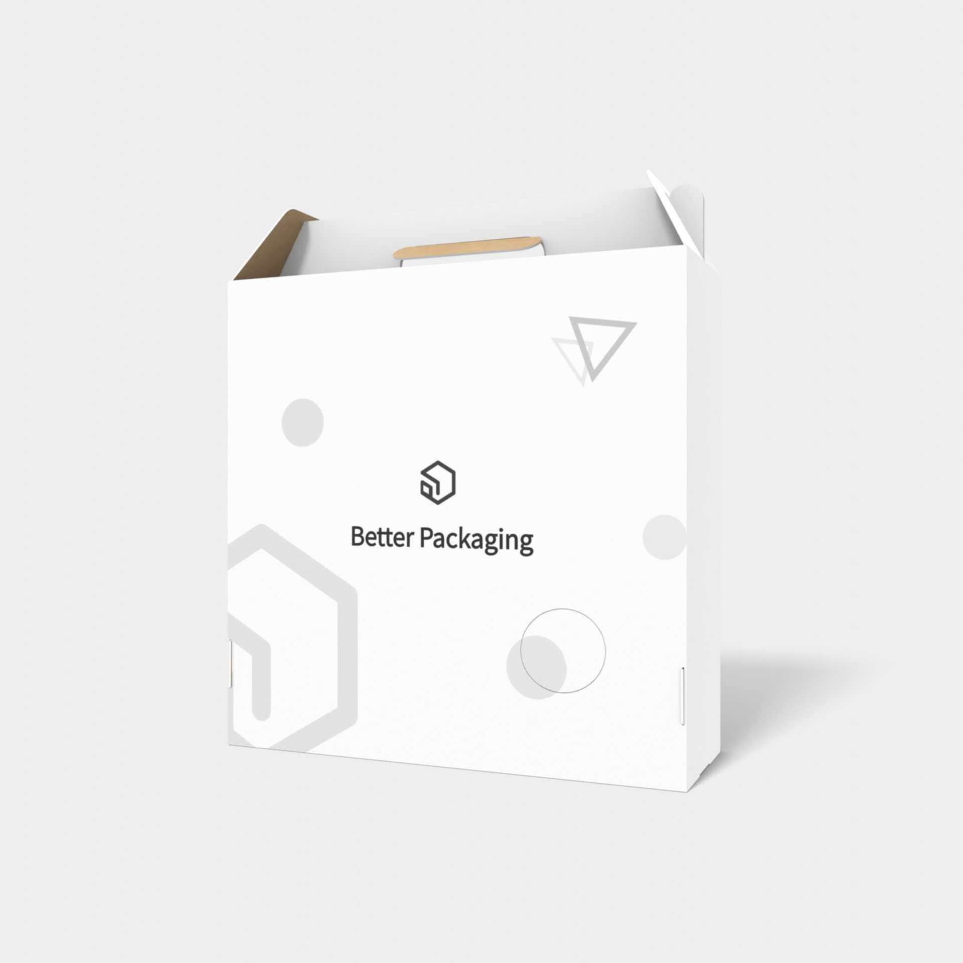 Kraft gable box — E-flute corrugated board