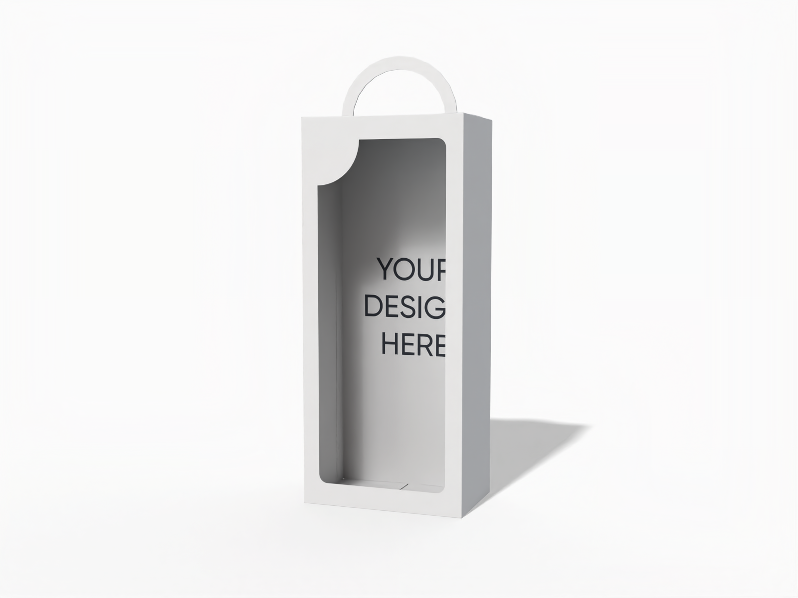 Barbie box with handle — White paperboard