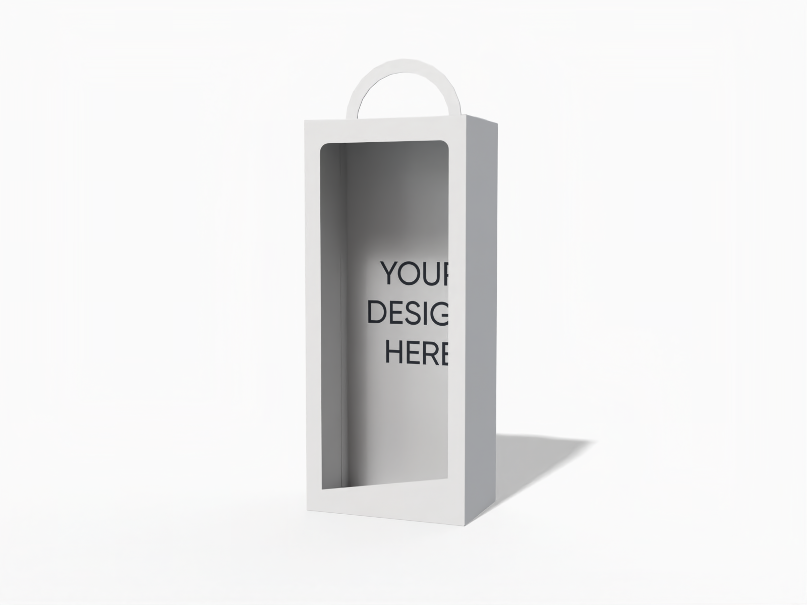 Toy dispaly box with handle — White paperboard