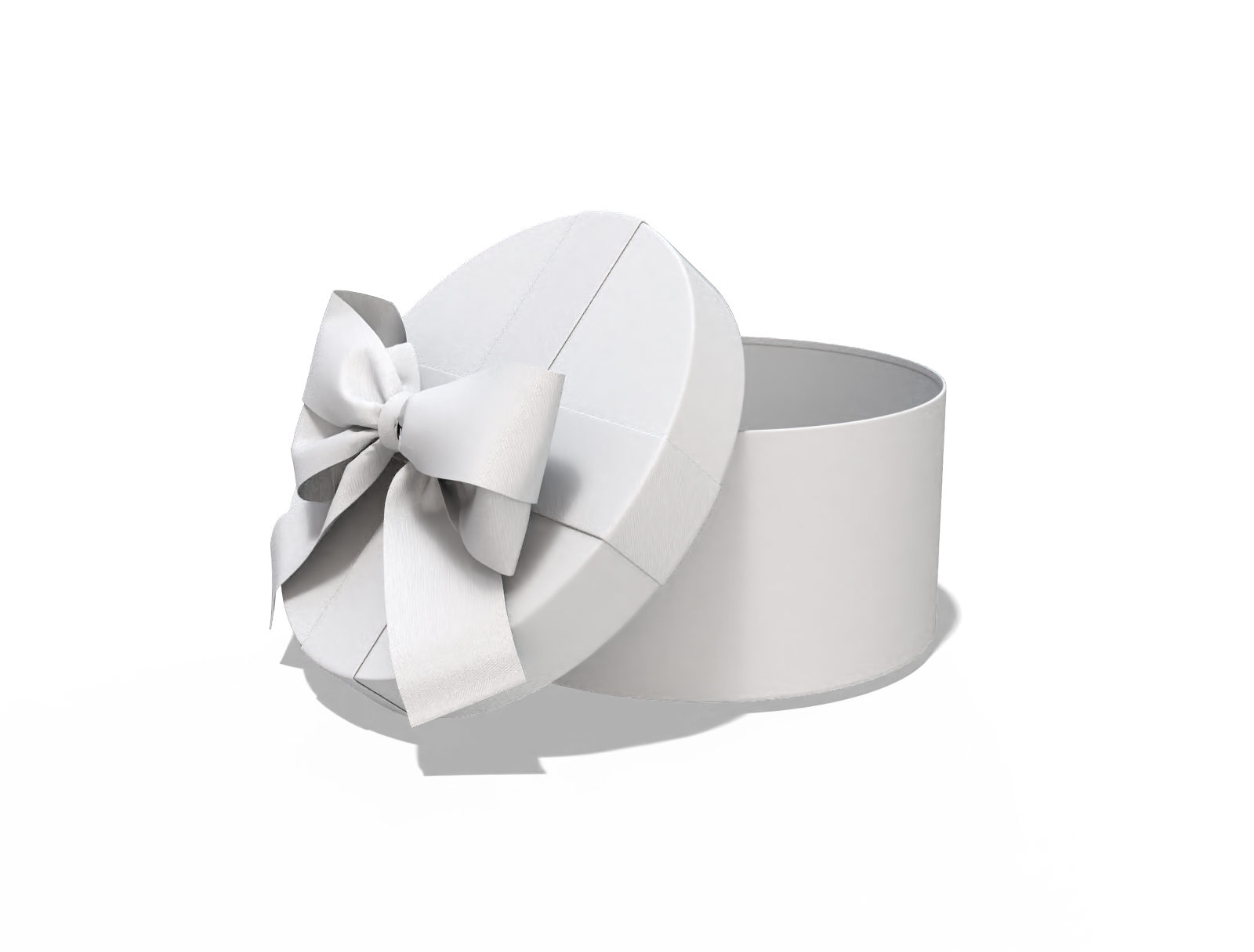 Round birthday gift box — White paperboard