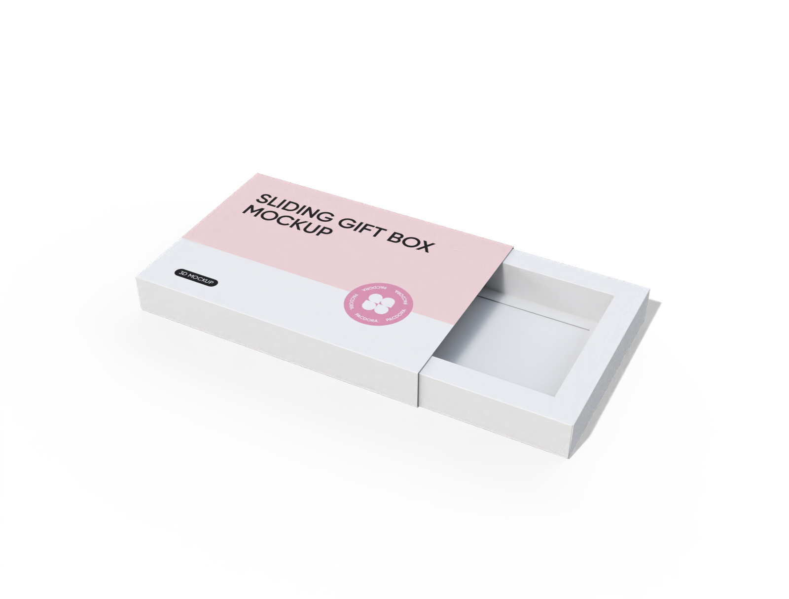 Maqueta de caja de regalo deslizante sorpresa — White paperboard