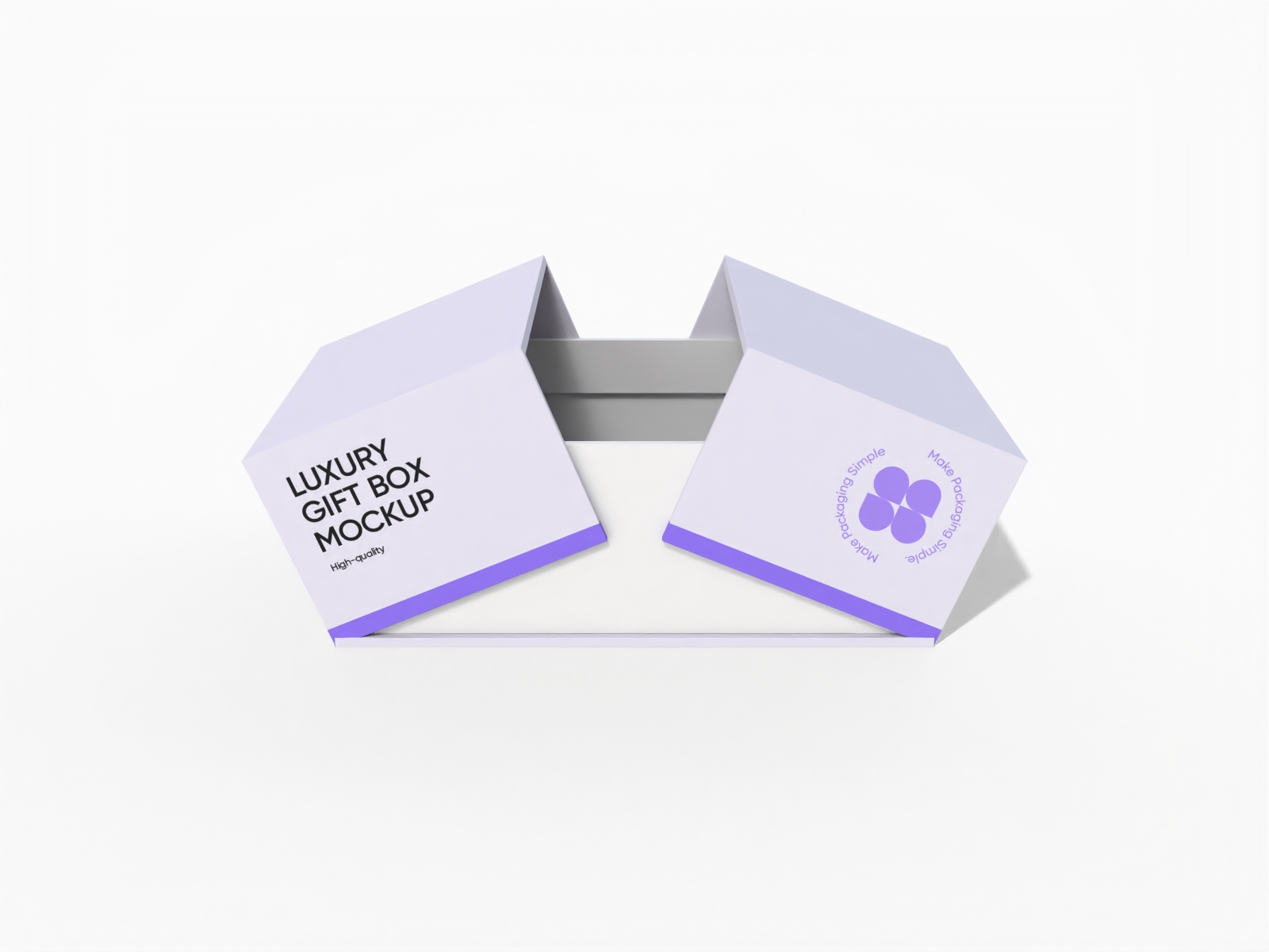 Maqueta de caja de regalo de joyería de lujo — White paperboard