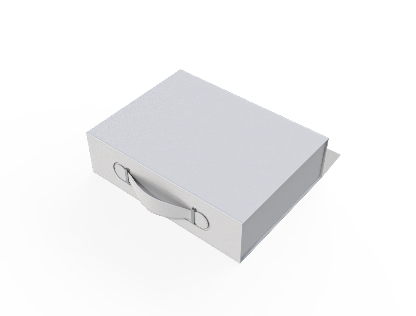Luxury custom exquisite gift box with Handle — White paperboard