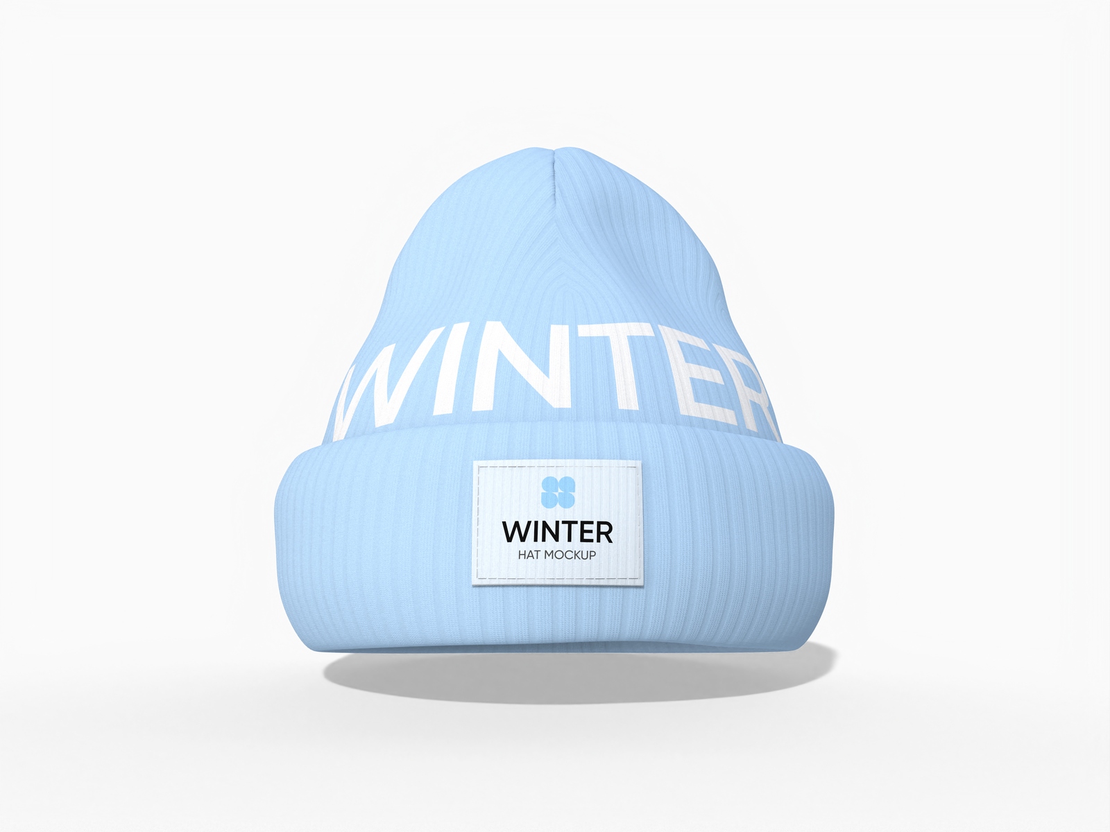 Winter hat with label — Knitted cotton
