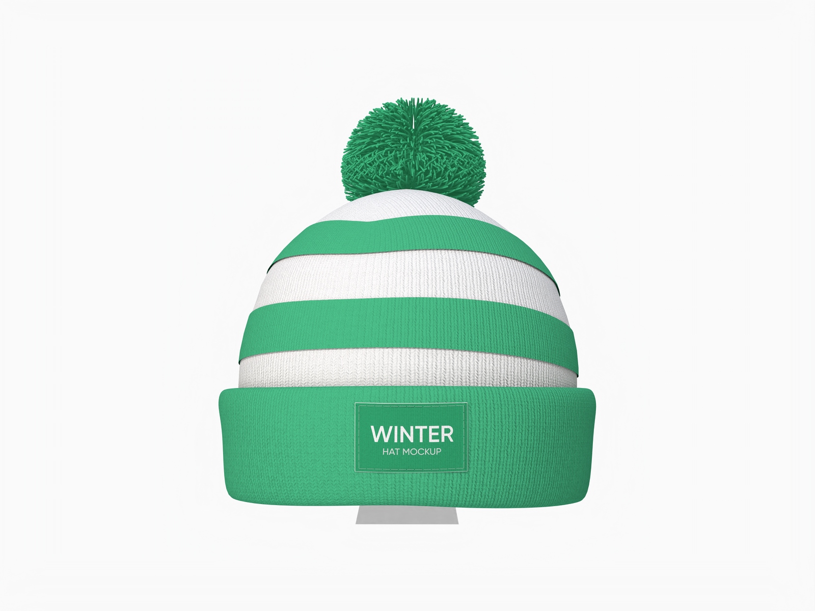 Pom-Pom beanie winter hat — Knitted cotton