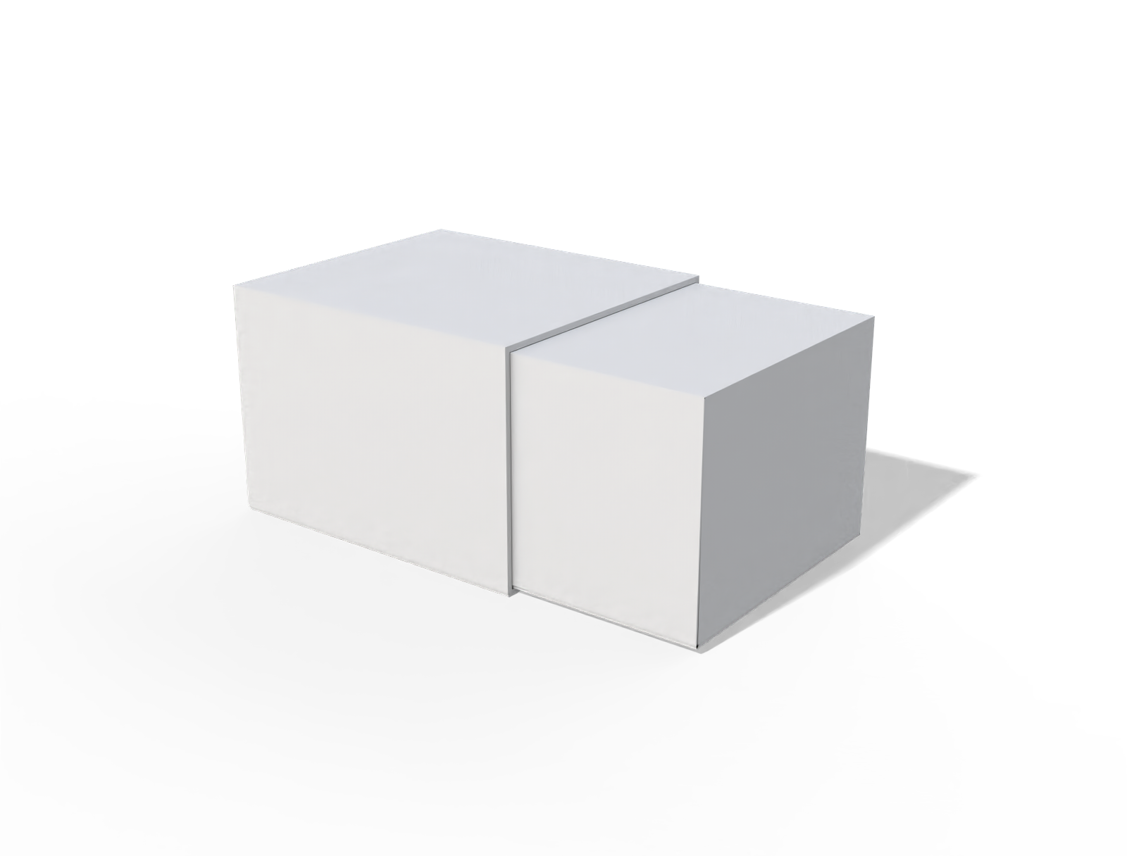 Drawer gift box — White paperboard