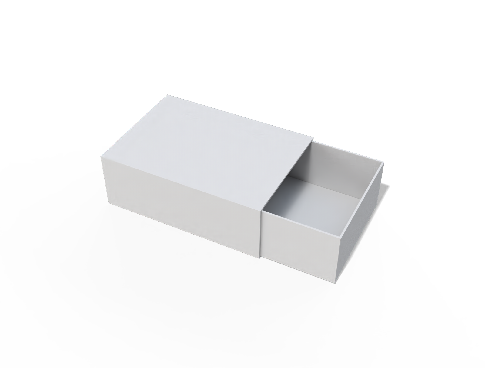 Drawer gift box — White paperboard