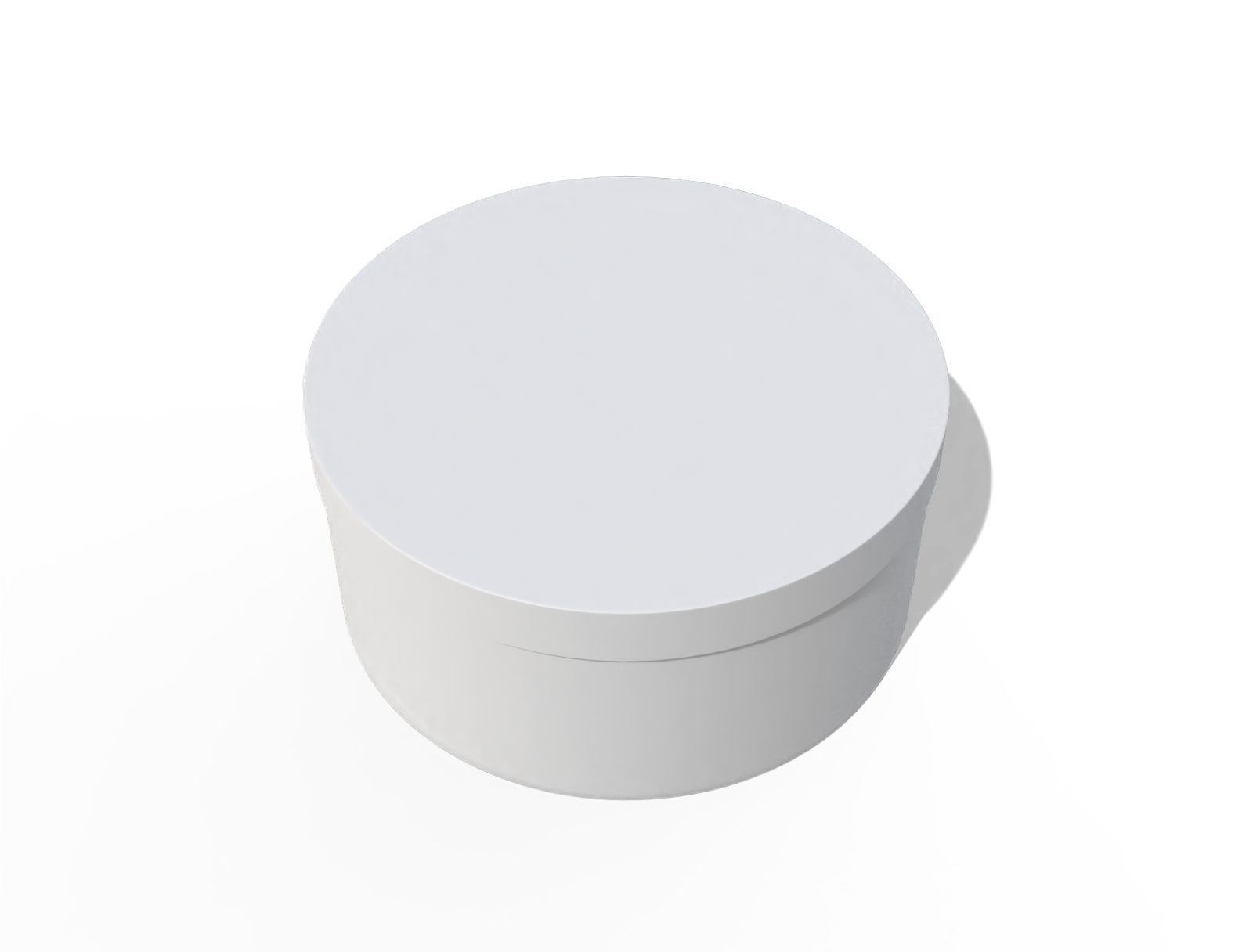 Round cookie gift box — White paperboard