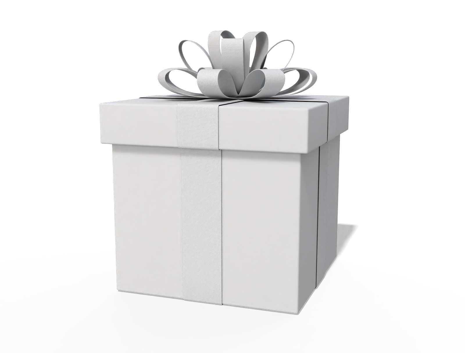Christmas gift box — White paperboard