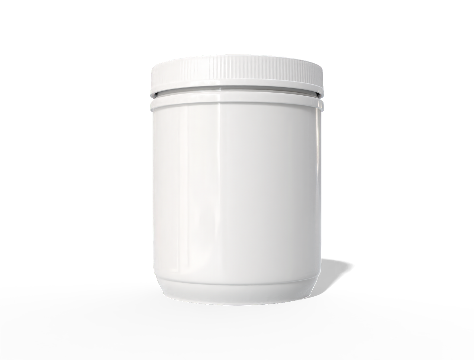 Plastic supplement bottle — Glossy plastic