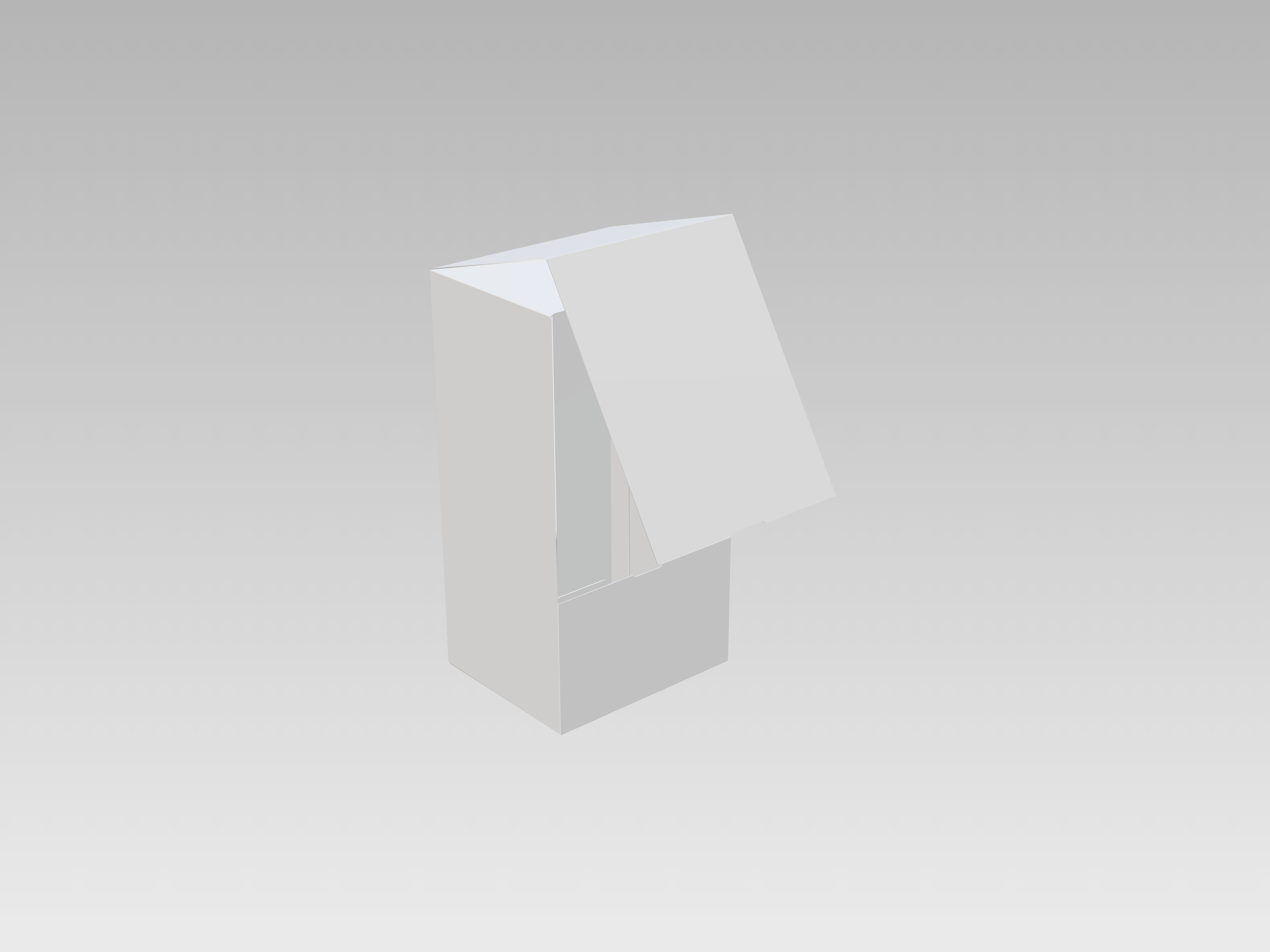 Tuck end box with perforation — White paperboard