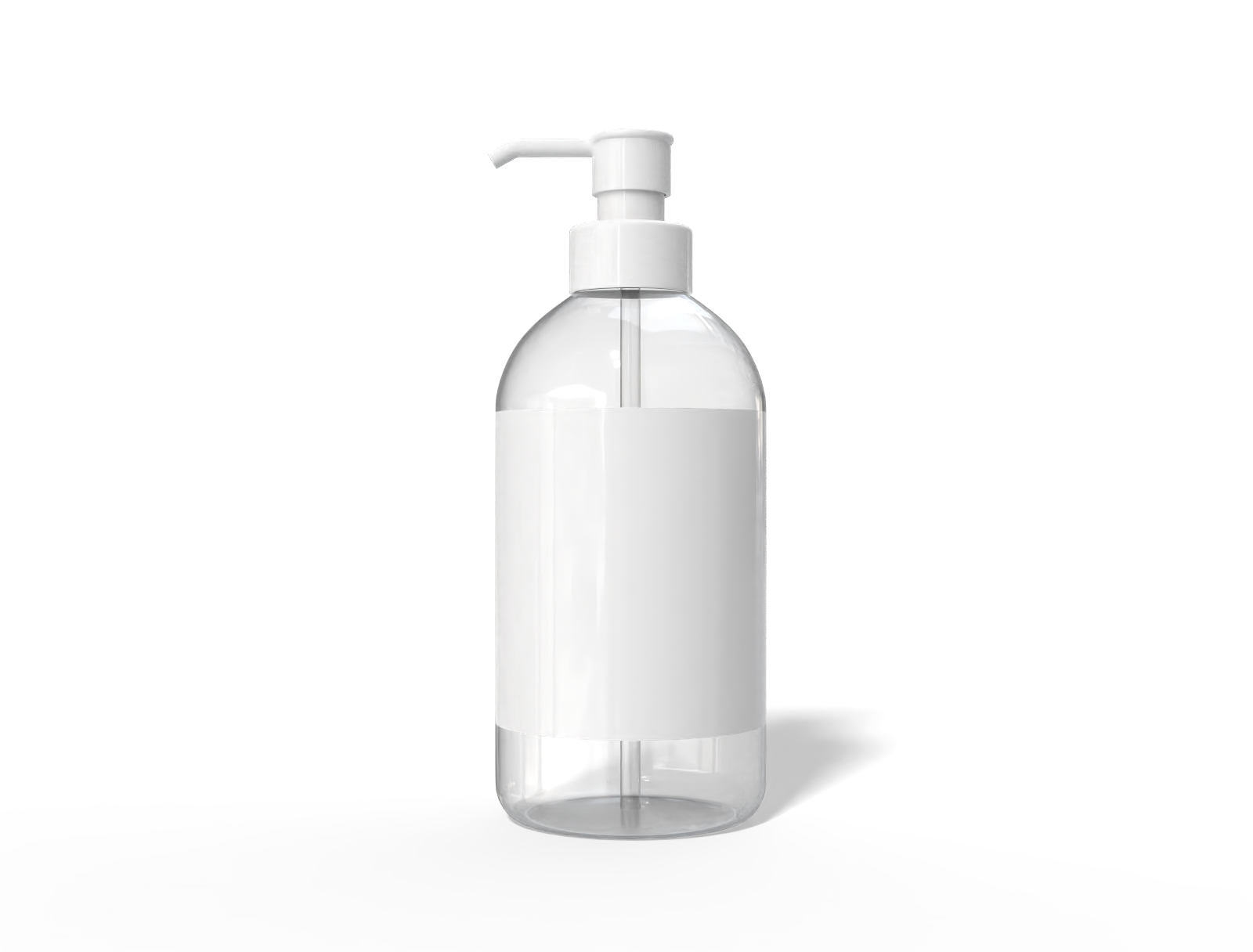 500ml dailylife pump cosmetic bottle — Clear glossy plastic