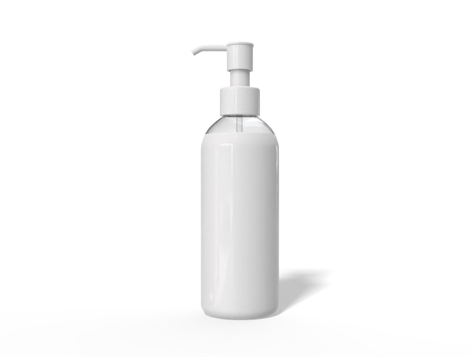 750 ml plastic bottle — Clear glossy plastic