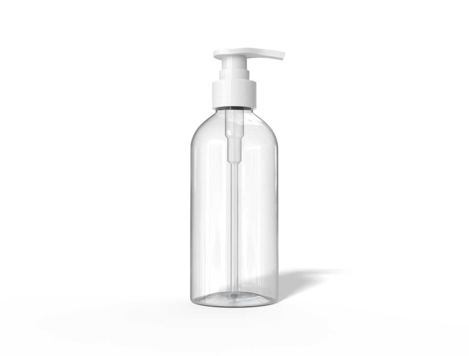 300 ml plastic bottle — Clear glossy plastic
