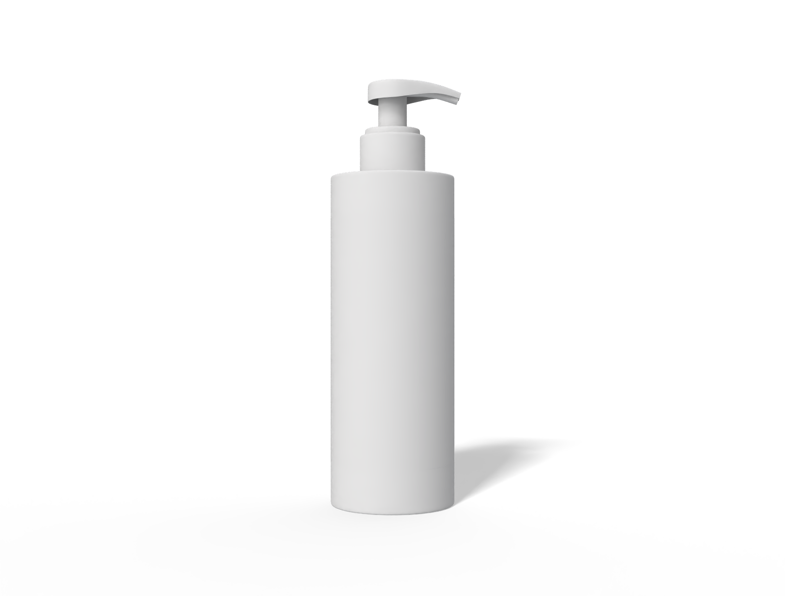390 ml plastic shampoo bottle — Clear glossy plastic