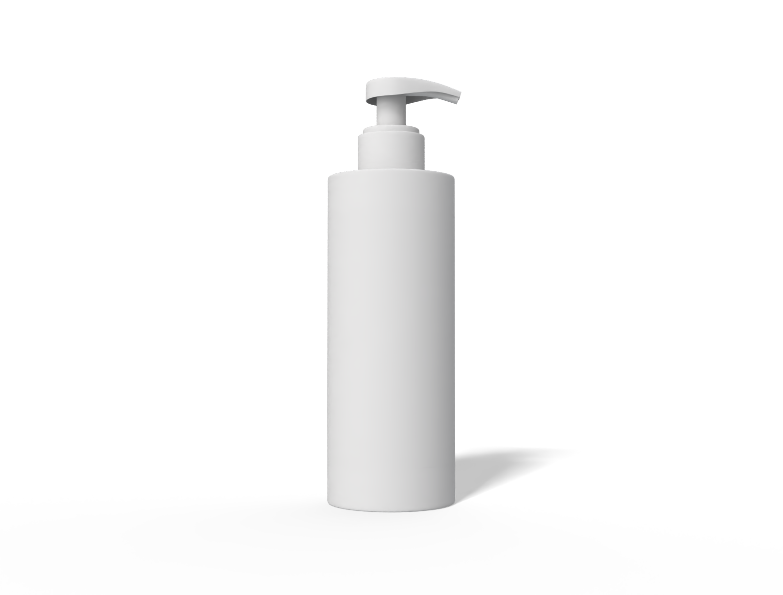 400 ml shampoo bottle — Clear glossy plastic
