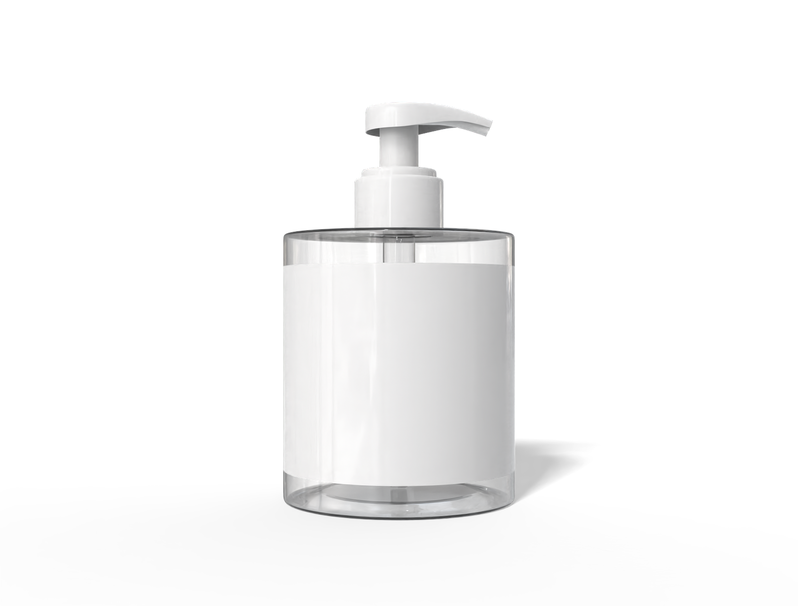 500 ml shampoo bottle — Clear glossy plastic