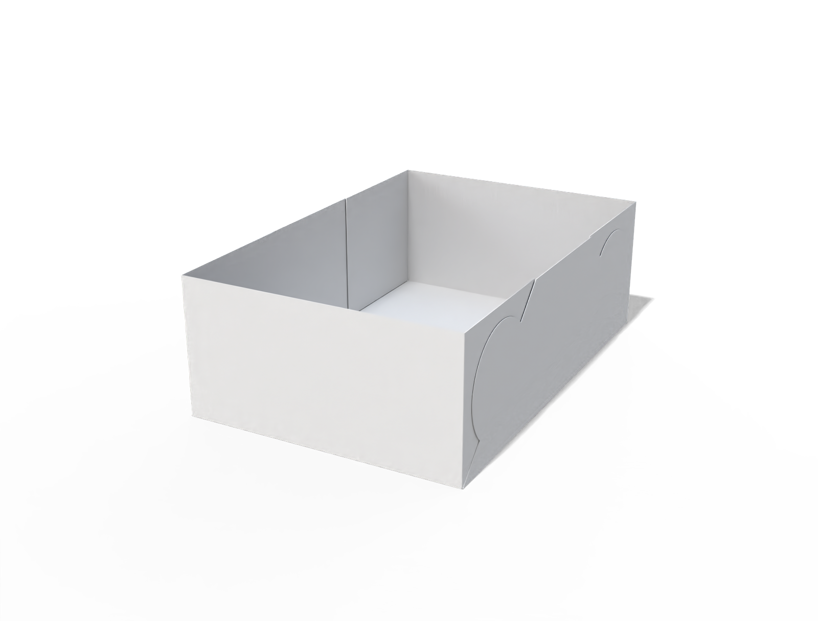 Fast food tray box — White paperboard